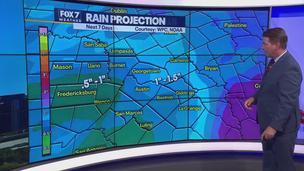 Austin weather: Cold front behind some rain
