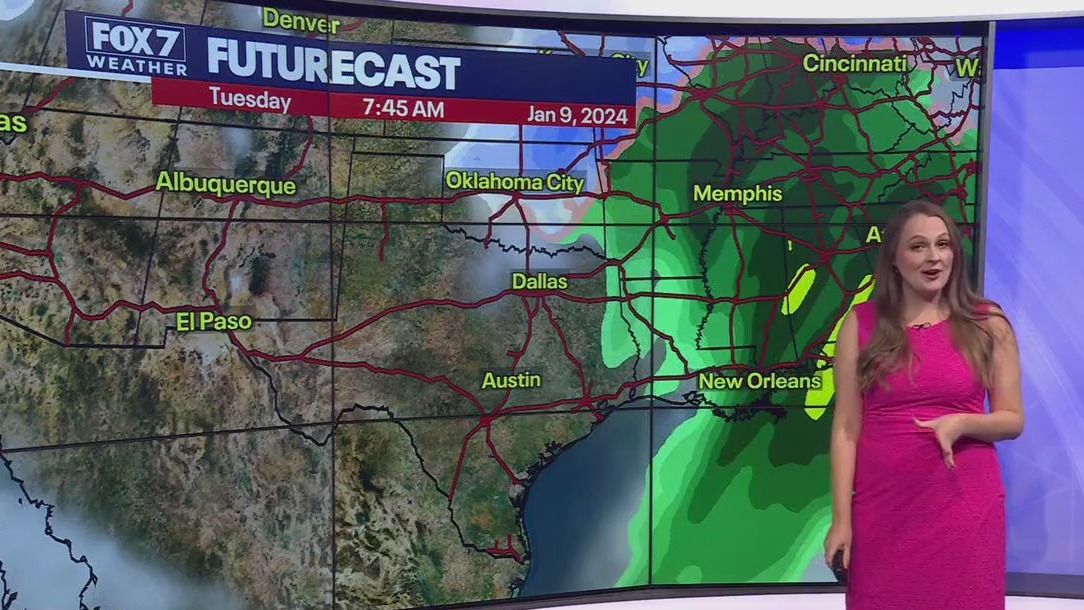Austin weather: Rain chances on Monday