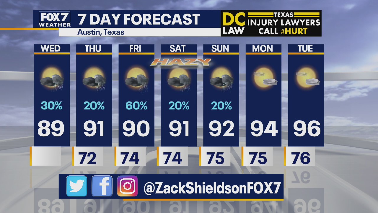 Noon weather forecast for June 24, 2020