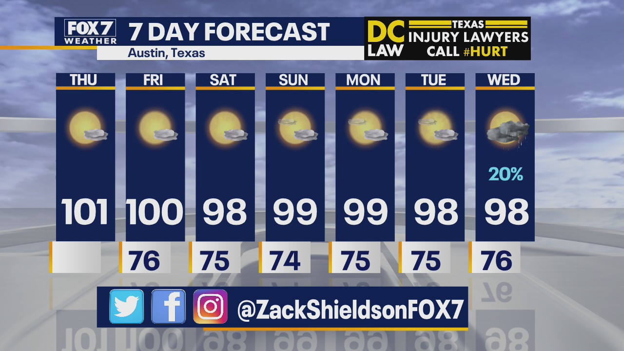 Noon weather forecast for July 16, 2020