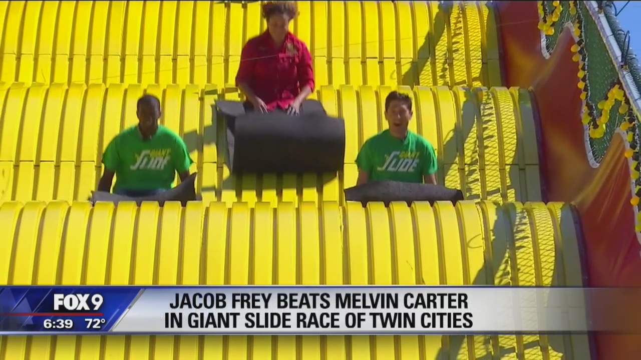 Twin Cities mayors face off on fair's giant slide