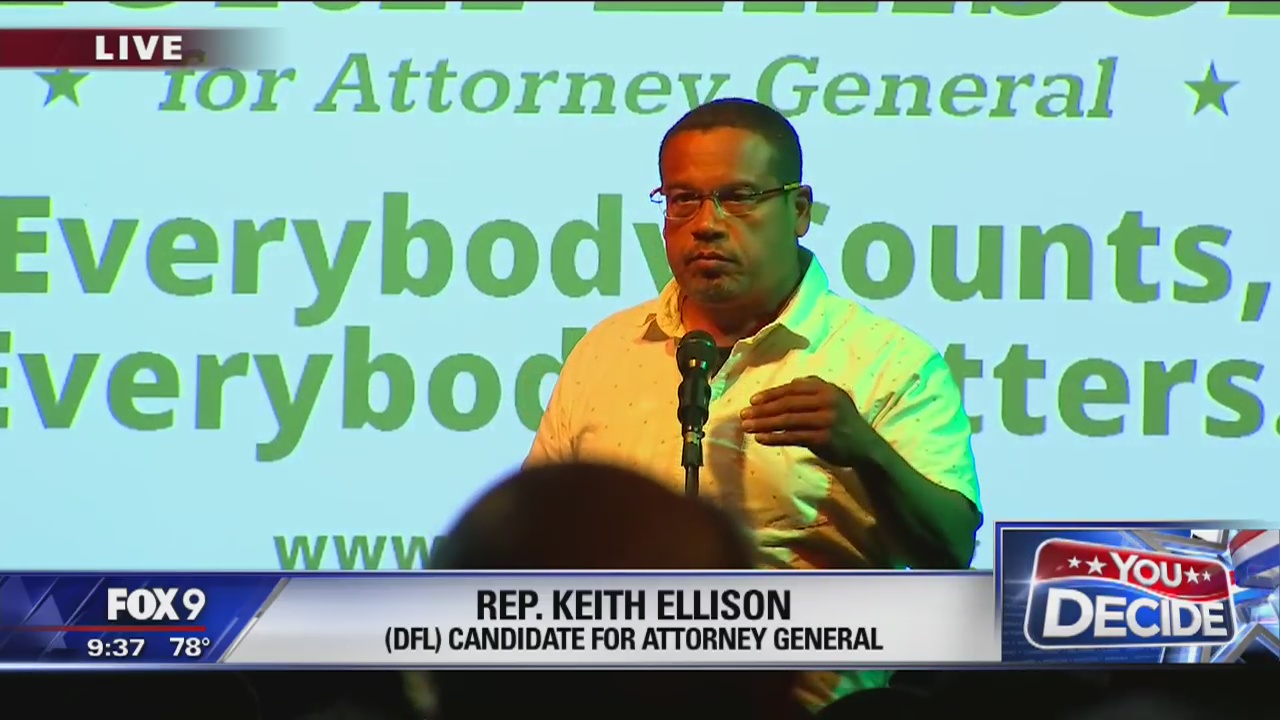 Keith Ellison speaks after winning DFL nomination for Attorney General ticket