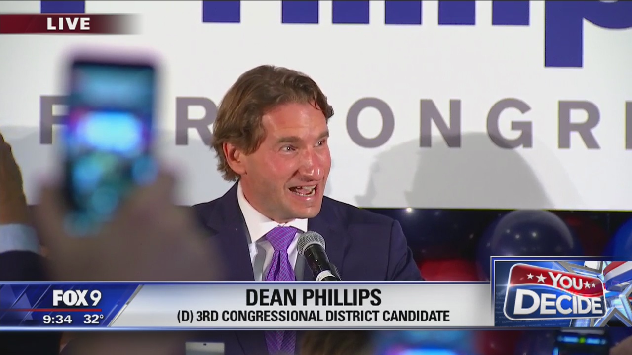 Dean Phillips wins Congressional District 3, gives victory speech