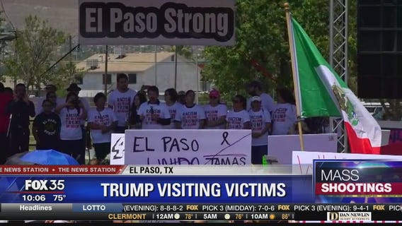 Trump greeted by protesters in El Paso