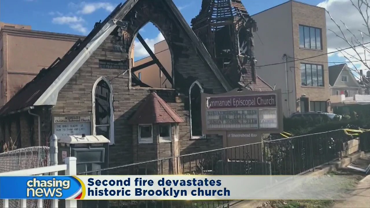 Second fire devastates historic Brooklyn church