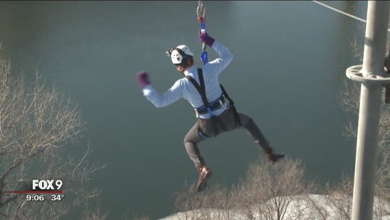 Bold North Zipline opens up for Super Bowl fun