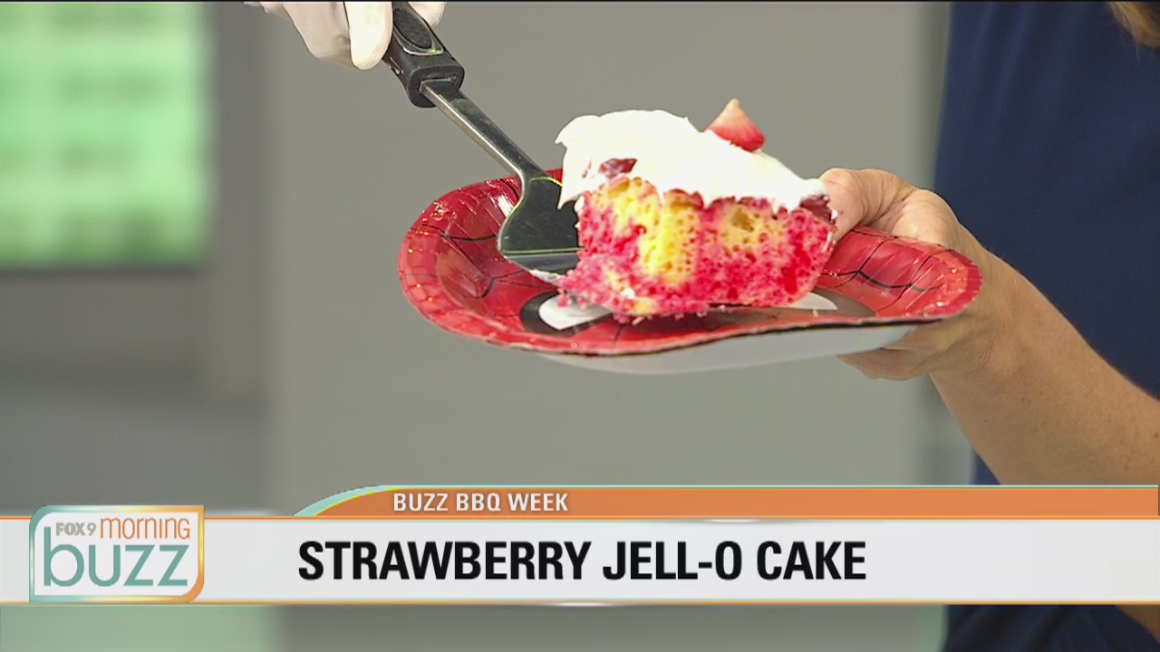 Grandma Chris' strawberry Jell-O cake