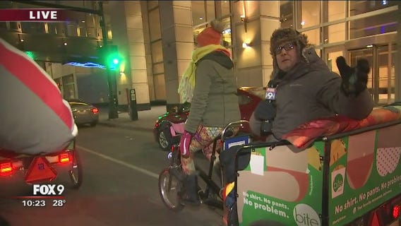 Live weather from the back of a Pedicab