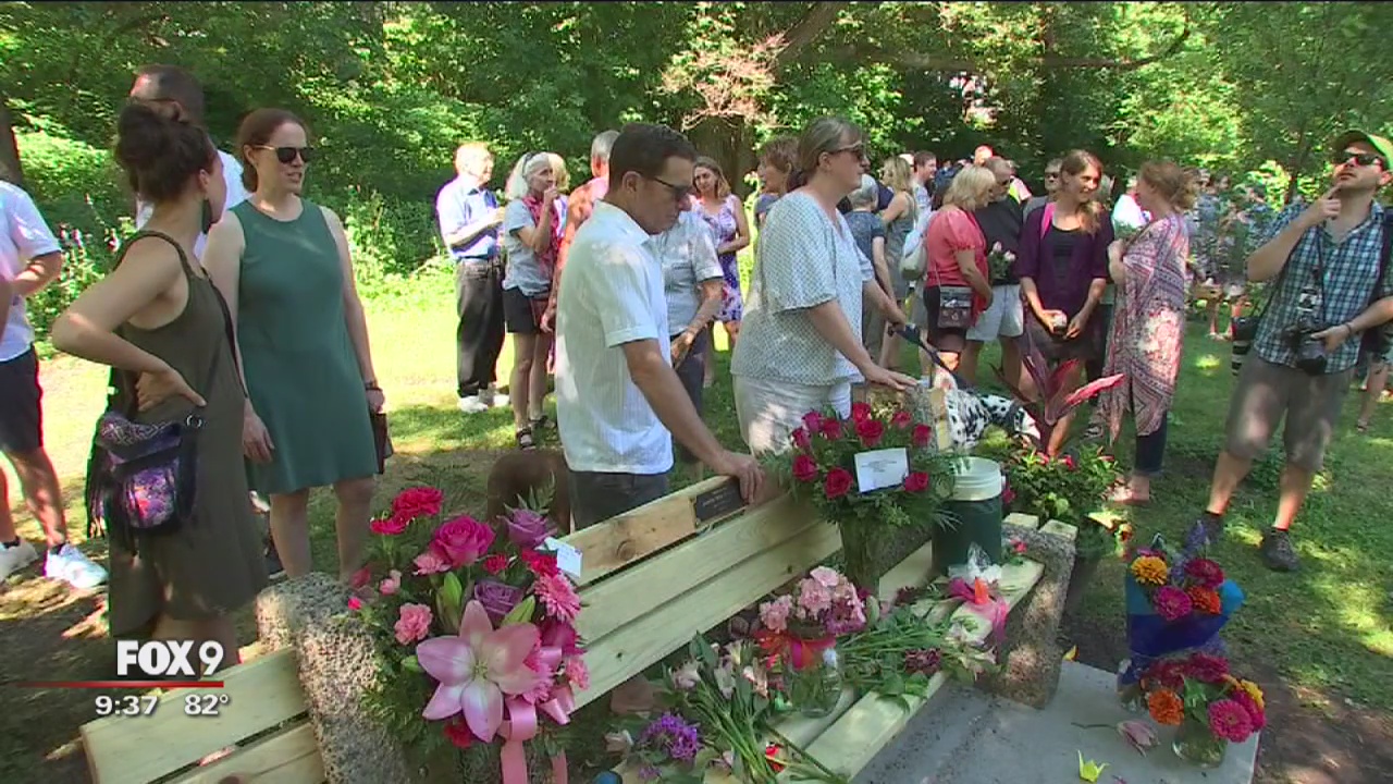 Memorial bench dedicated for Justine Damond one year after fatal officer-involved shooting