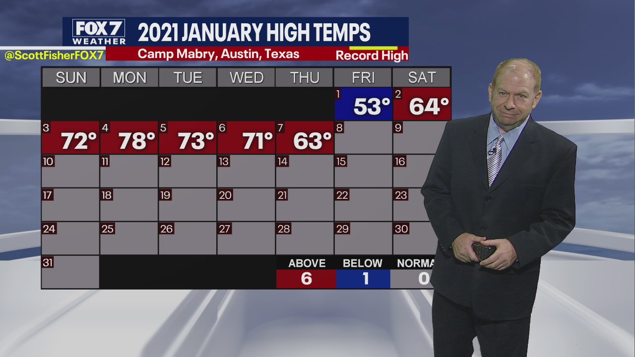 Evening weather forecast for January 7