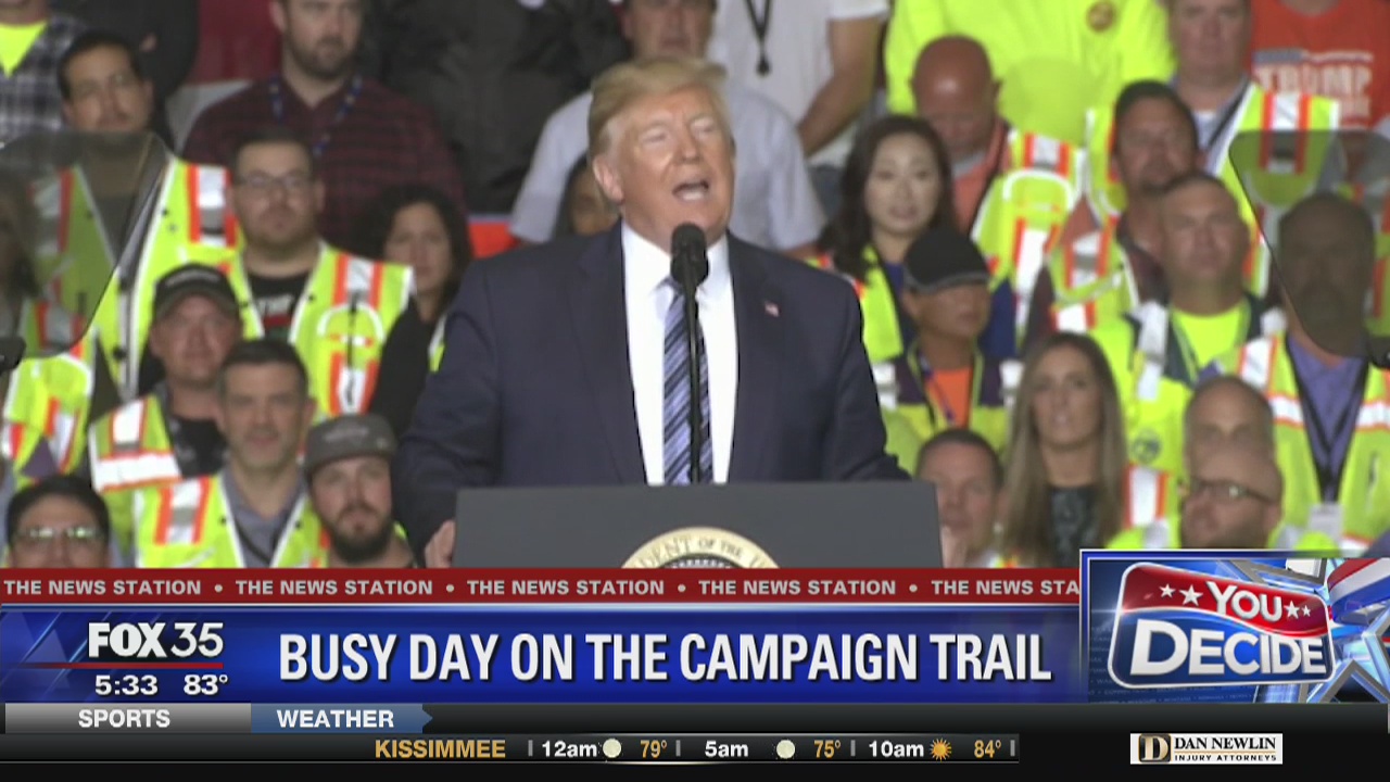 Busy day on the campaign trail