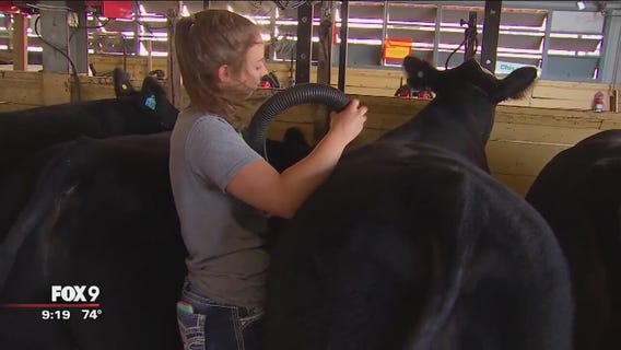 Fairgrounds full of preparations night before State Fair