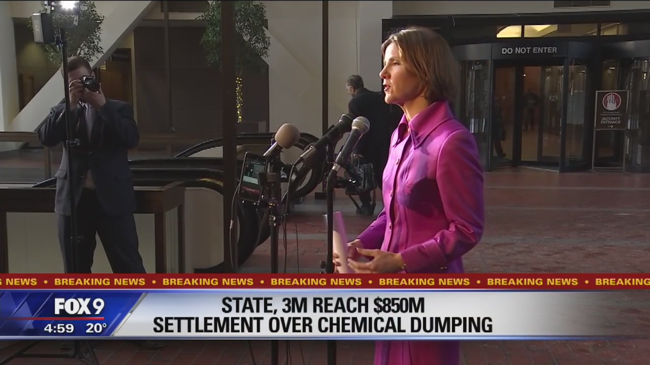 State of Minnesota, 3M reach settlement of $850M