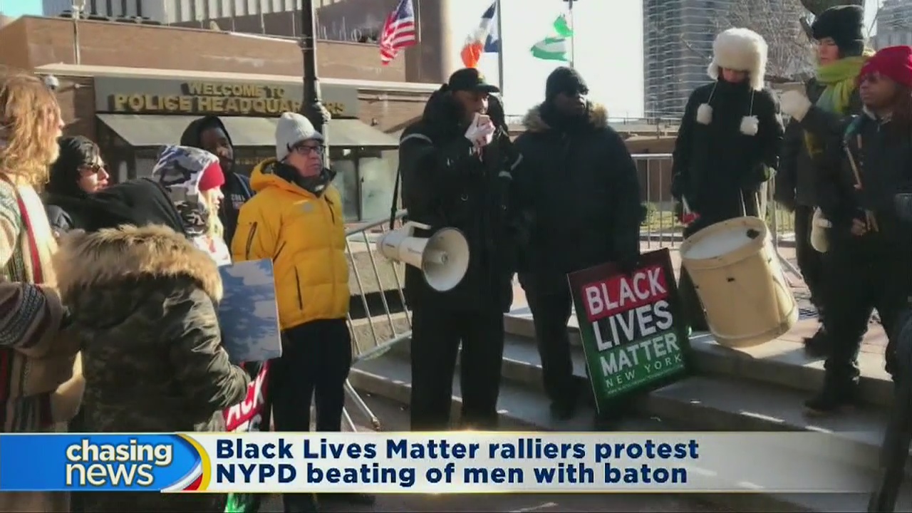 Black Lives Matter ralliers stage NYPD protest