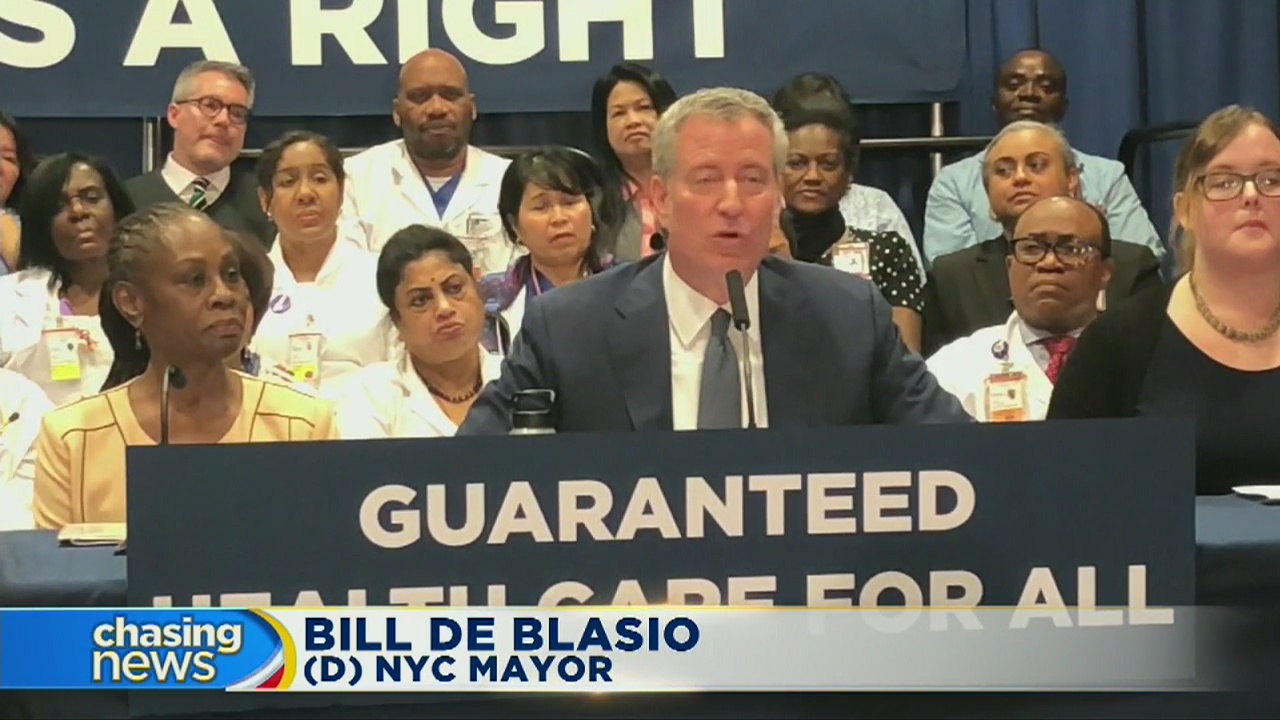 De Blasio guarantees health care for all NYC residents