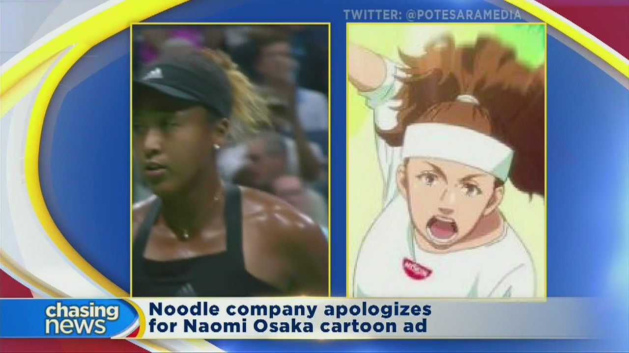 Noodle maker apologizes for Naomi Osaka cartoon ad