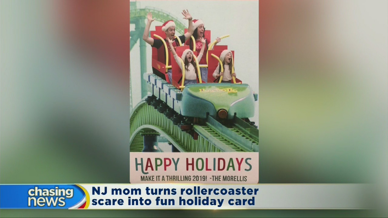 Rollercoaster scare inspires funny holiday card