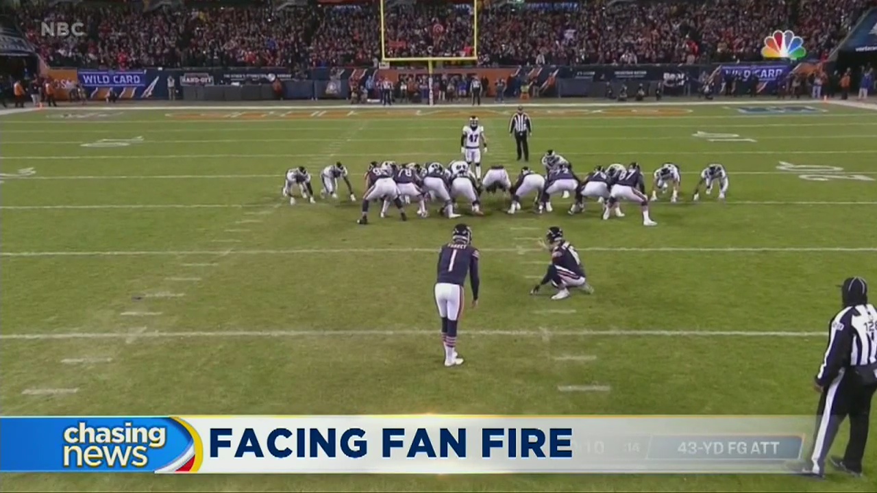 Target of fans behaving badly, NFL kicker gets support from teammates and opponents