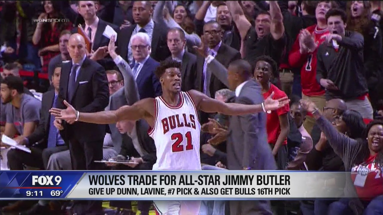 Timberwolves trade for Jimmy Butler, sending Zach Lavine to Chicago
