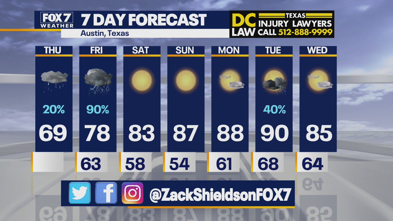 Noon weather forecast for April 22, 2021