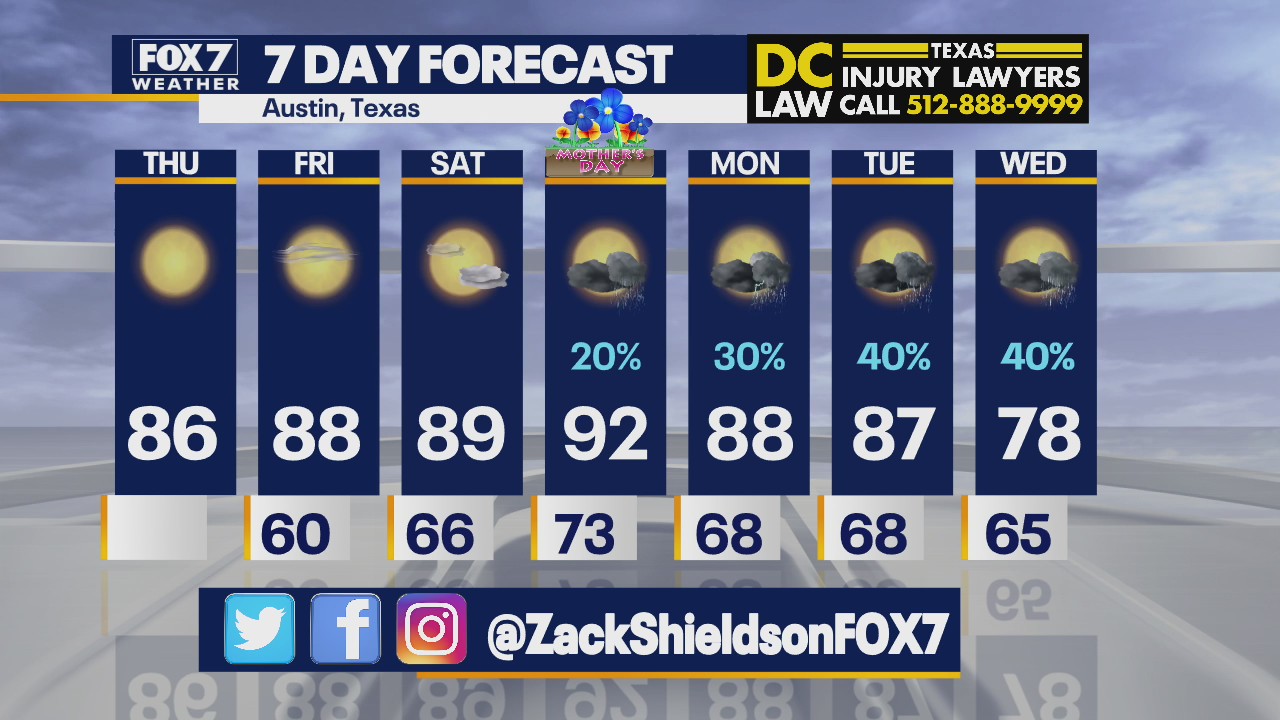 Noon weather forecast for May 6, 2021