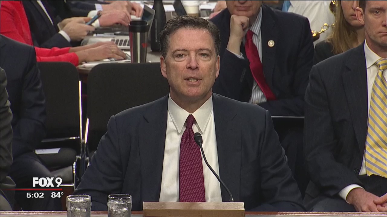 Former FBI Director James Comey testifies before Senate