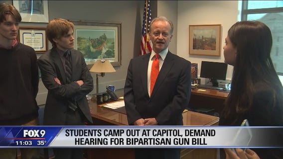 Students stage sit-in at Minnesota lawmaker's office to push for gun control