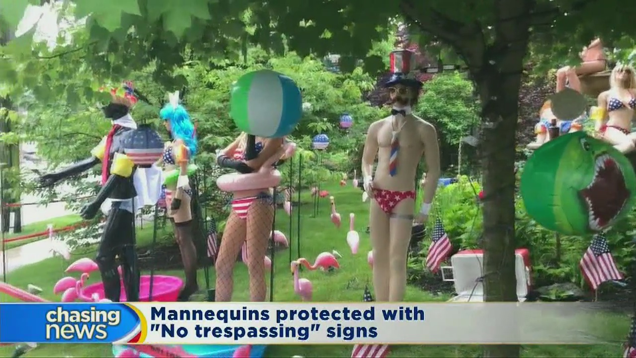 Flags and fishnets for the Fourth of July