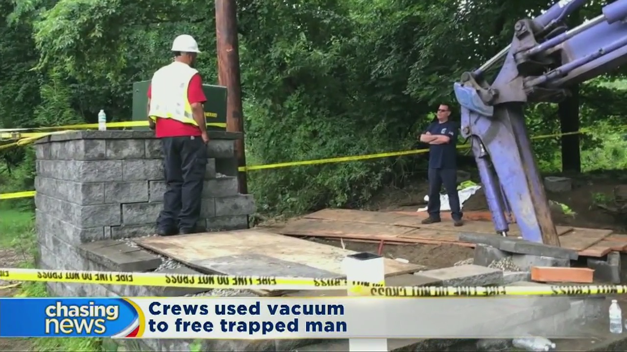 Man rescued after trench collapses