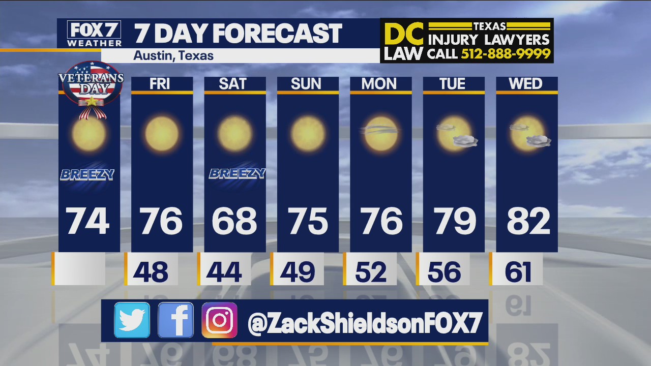 Morning weather forecast for November 11, 2021