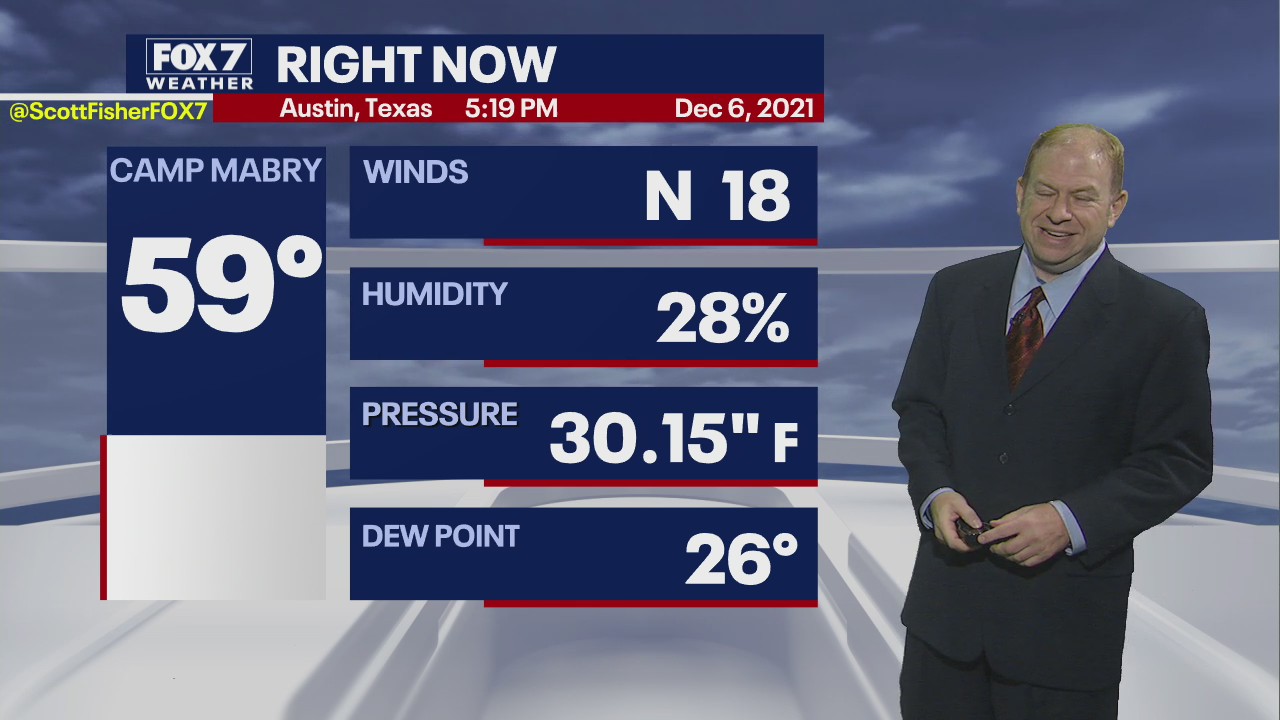Evening weather forecast for December 6, 2021