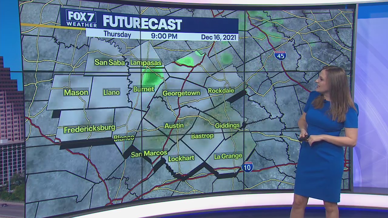 Noon weather forecast for December 15, 2021