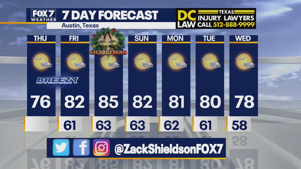 Noon weather forecast for December 23, 2021