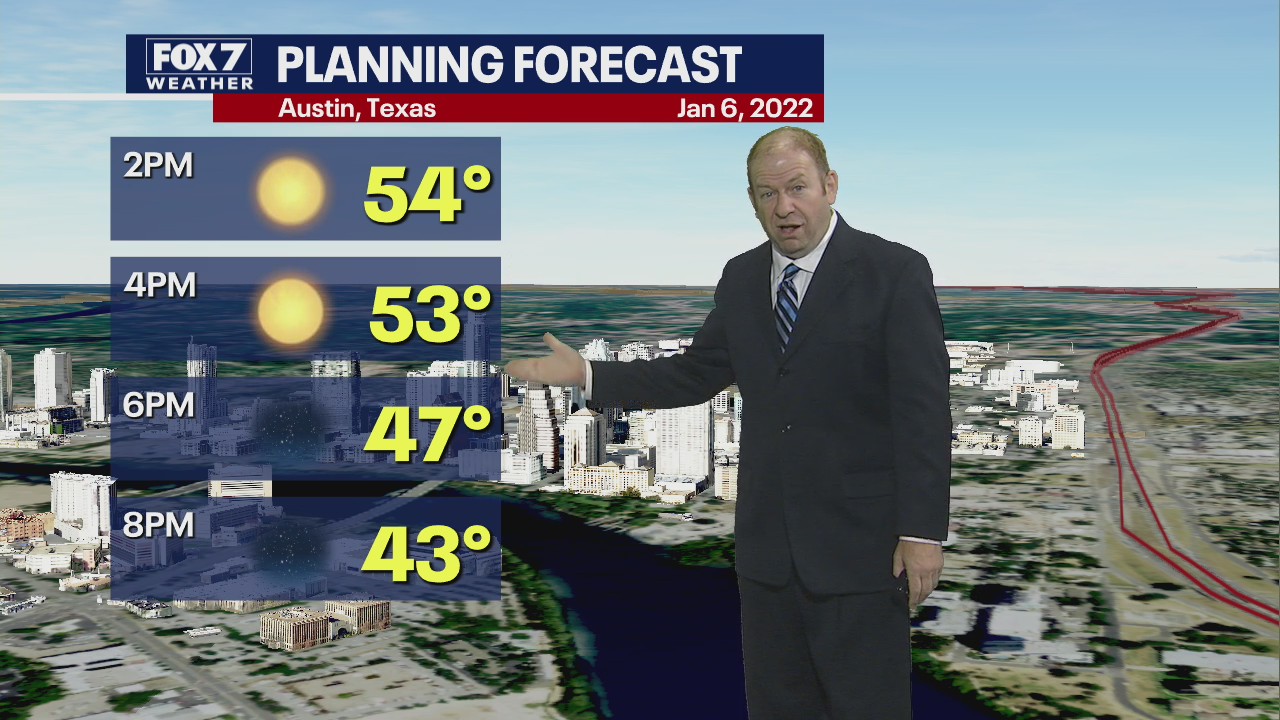 Noon weather forecast for January 6, 2021