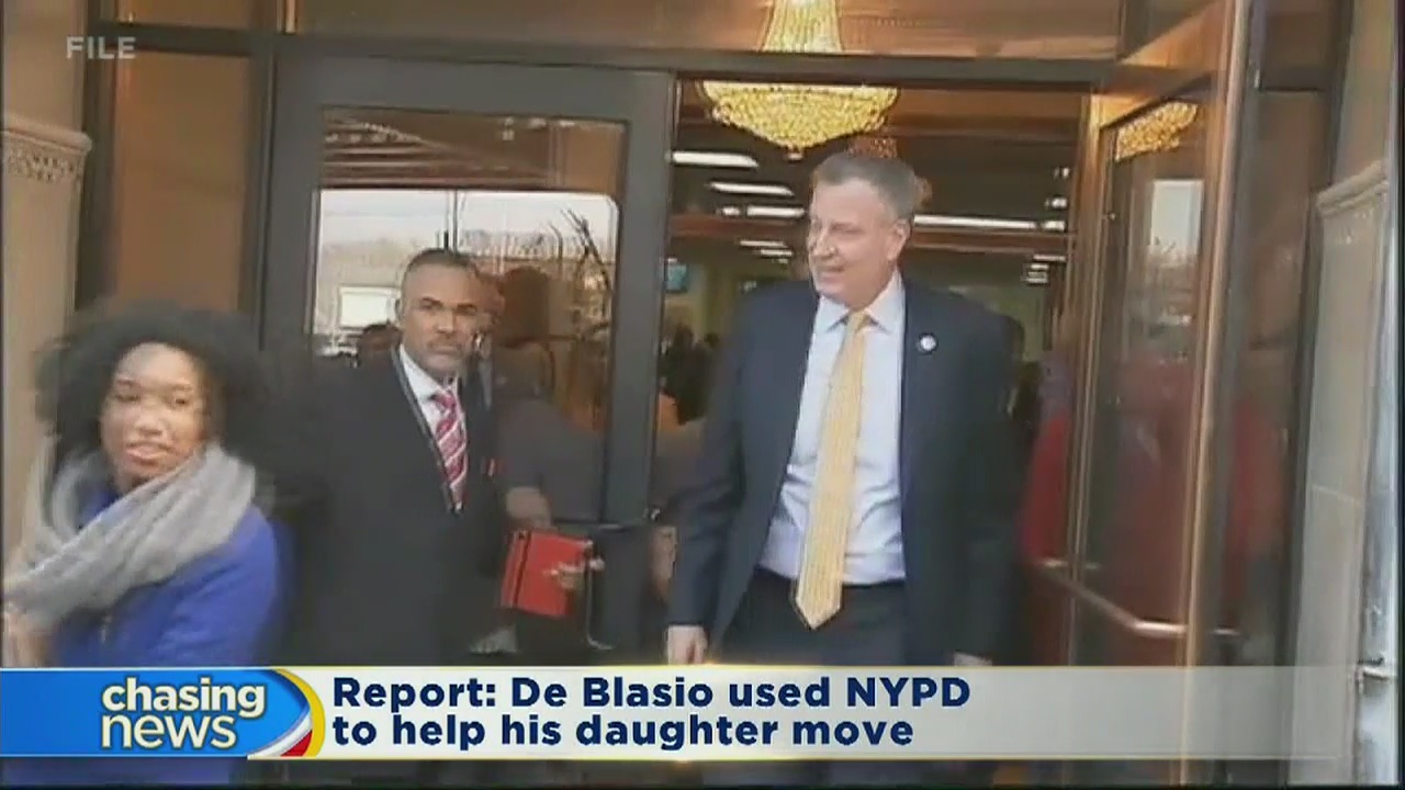 Chiara de Blasio's moving day causes a stir