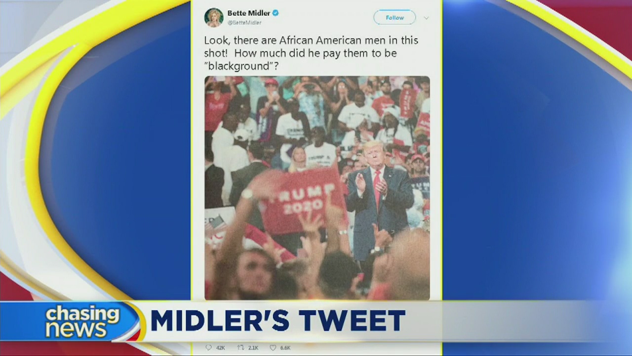 Bette Midler's Trump tweet backfires