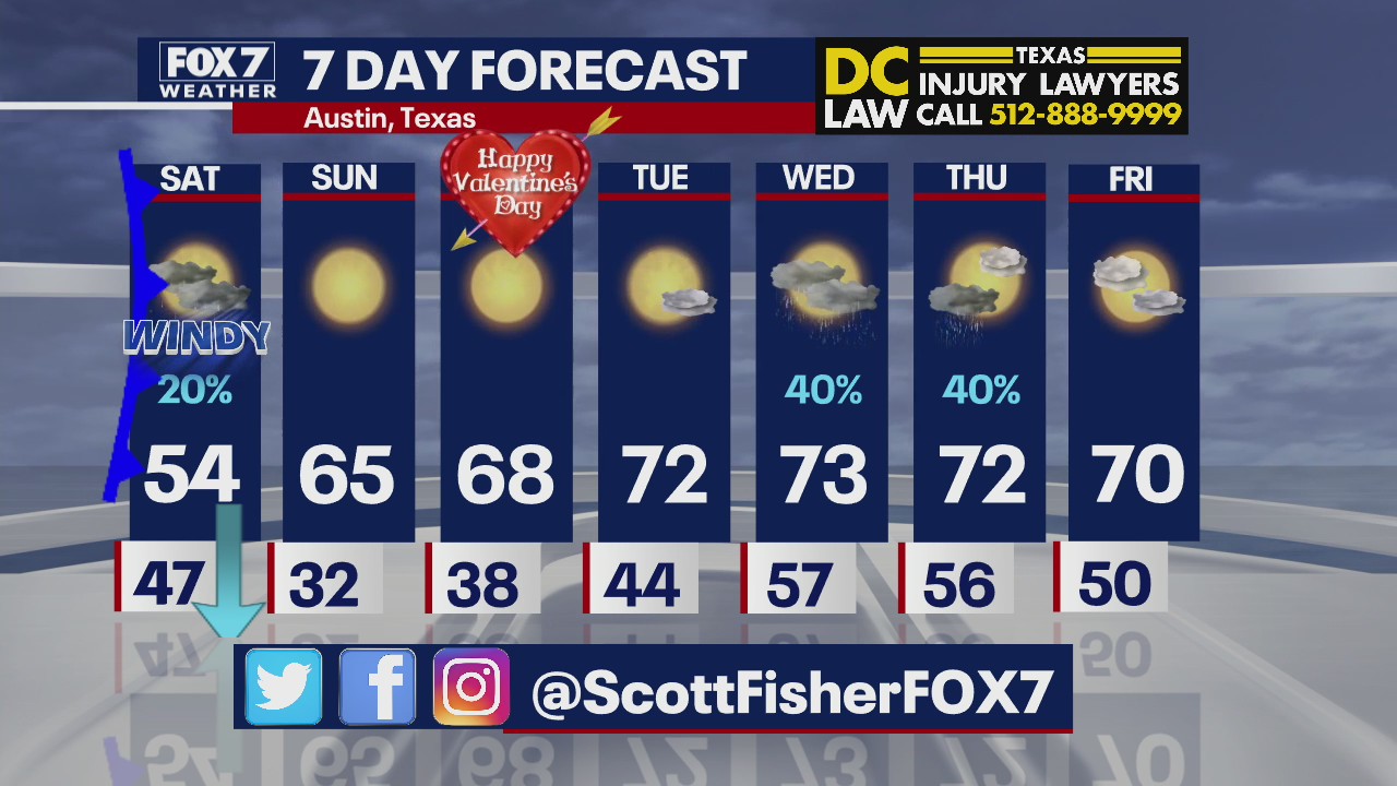 Evening weather forecast for Feb. 11, 2022