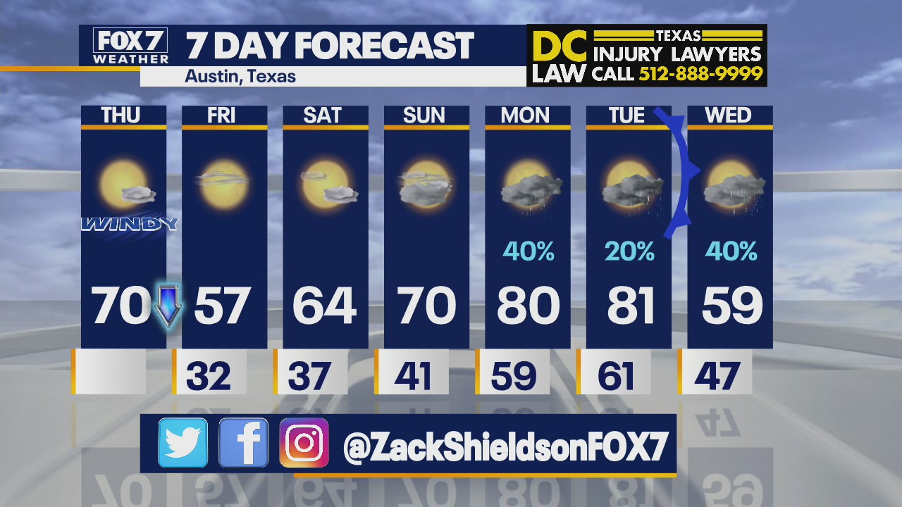 Noon weather forecast for February 17, 2022
