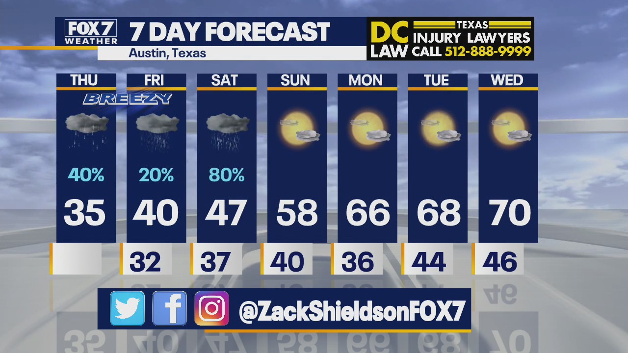 Noon weather forecast for February 24, 2022