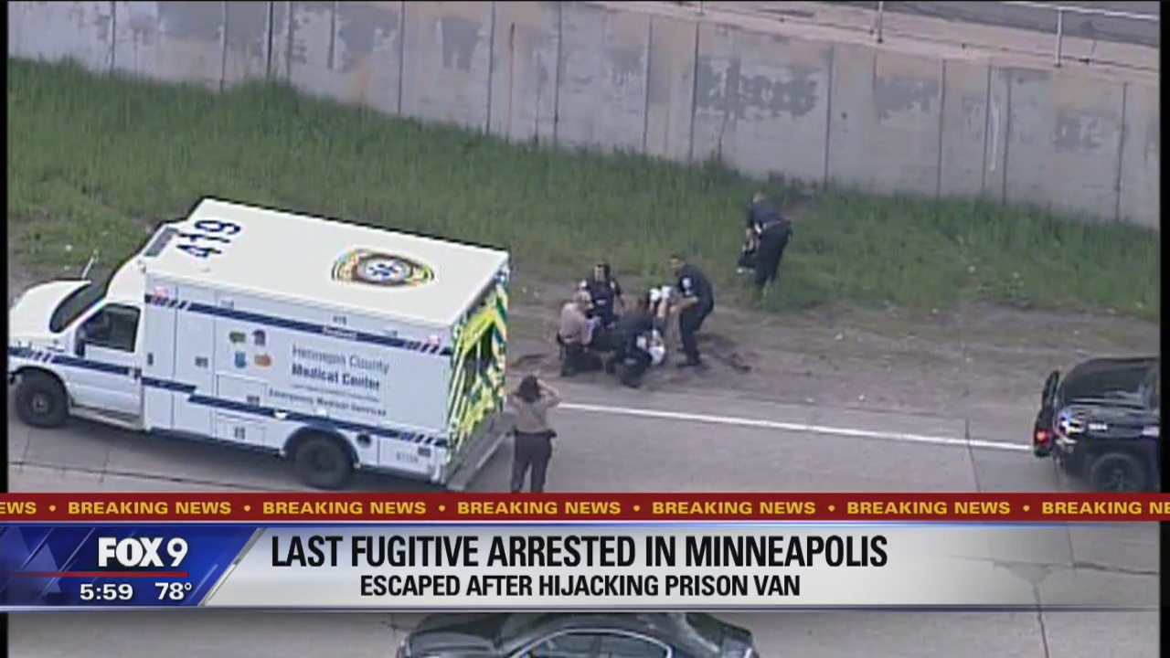 Last fugitive arrested after van carrying 9 inmates stolen