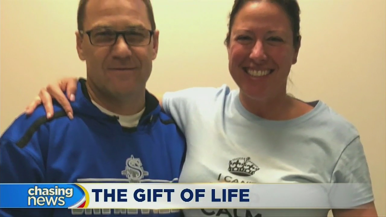 Sayreville High School football coach receives life-saving gift from wife.
