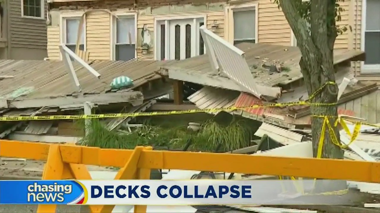 Decks collapse in both Summit and Wildwood, NJ