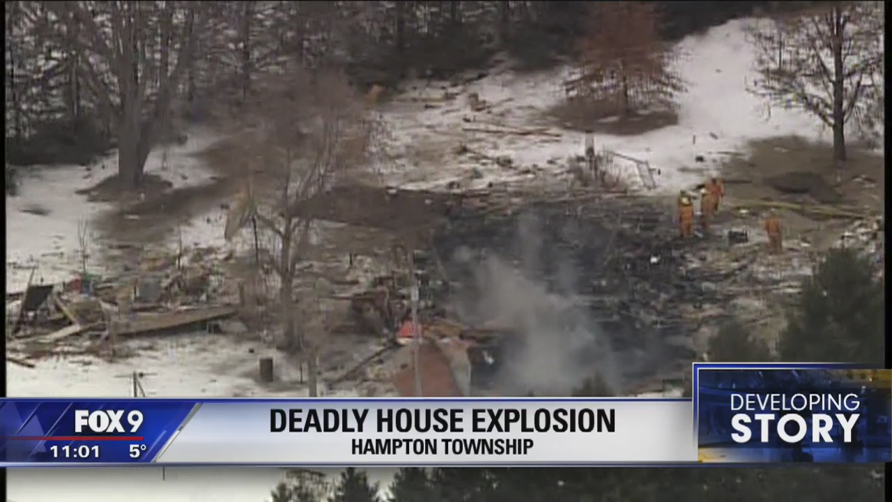 1 dead, 1 injured in explosion at house in Hampton, Minn.