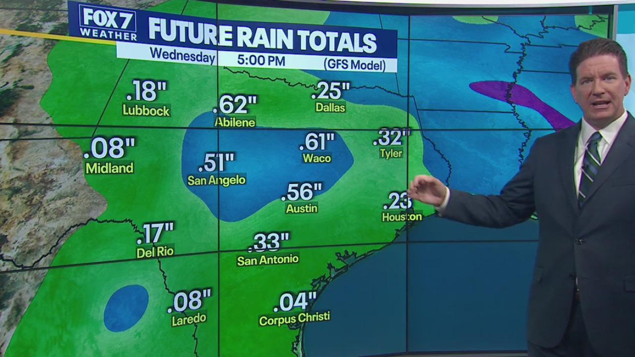 Dry, breezy weather as fire danger lower in Texas