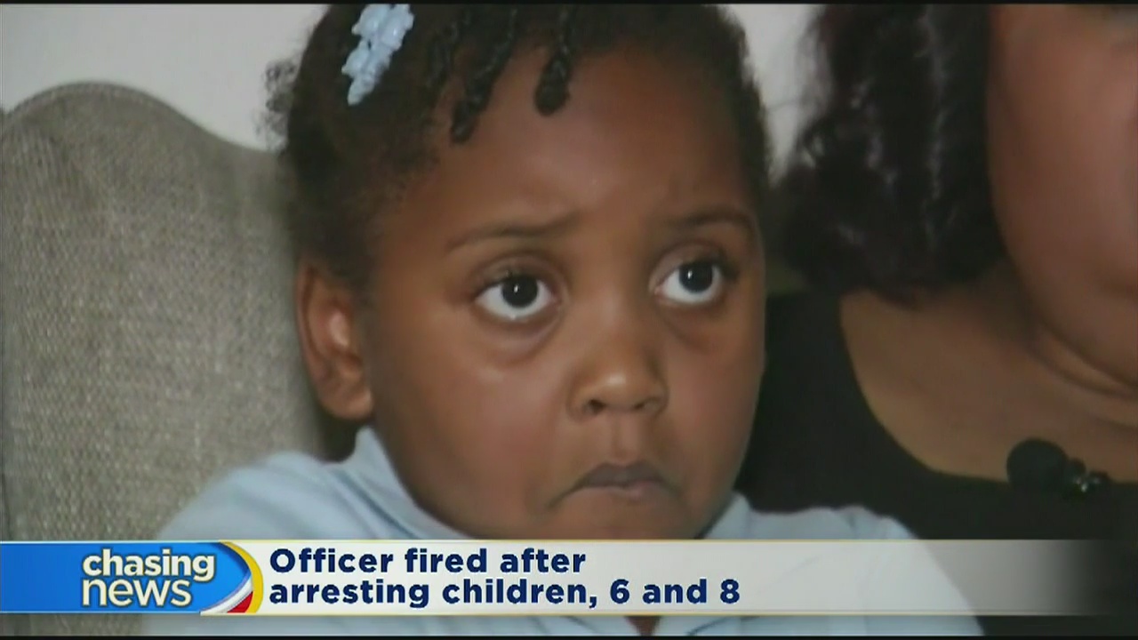 School police officer fired after arresting two little kids
