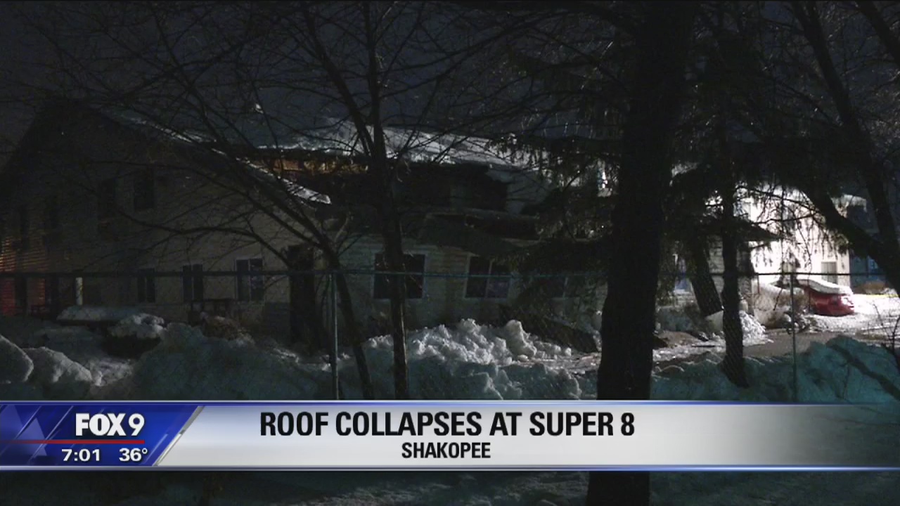 Motel roof collapses in Shakopee