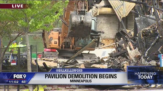 Demolition begins at Bde Maka Ska pavilion damaged in fire