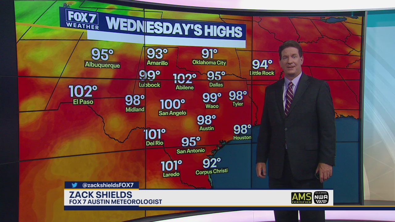 Temperatures dip into 90s but triple digits to return