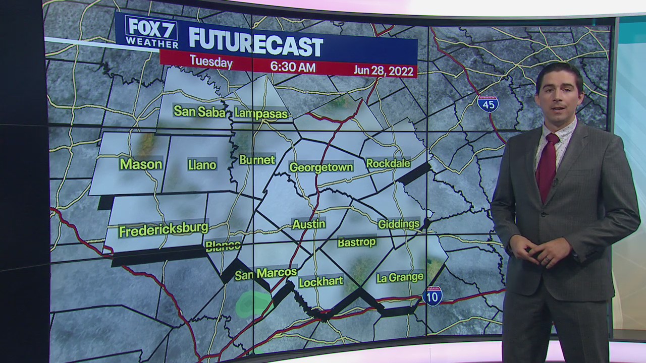 Rain expected in Central Texas as temperatures dip below triple digits