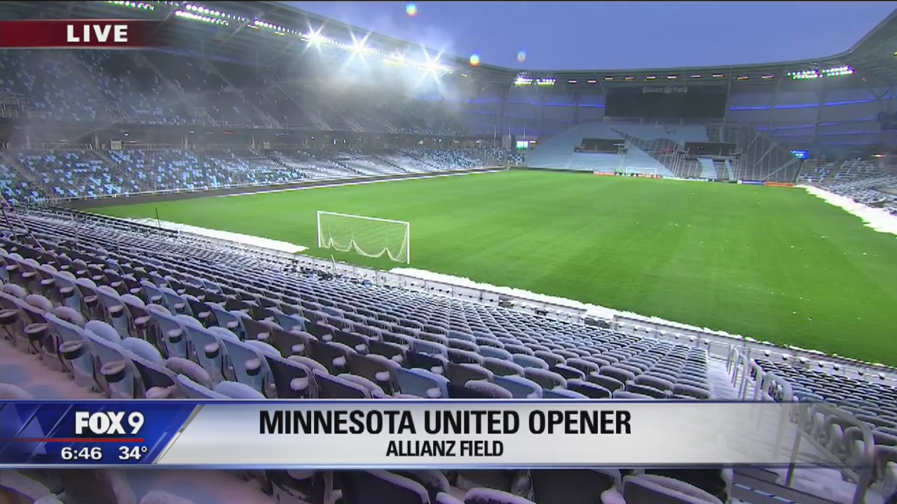 Grounds crew de-icing Allianz Field ahead of home opener